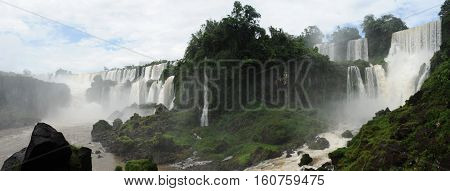 Iguazu waterfalls on Argentina side, unesco world heritage