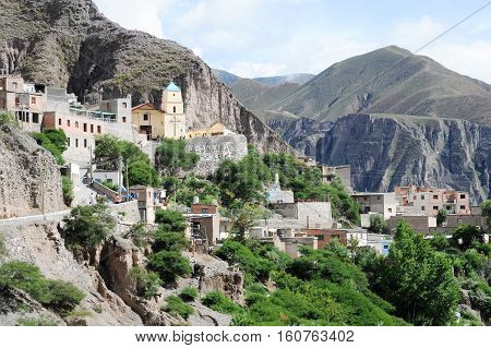 The indian village of Iruya on the Argentina andes