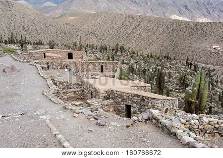 Archaeological site of Pucara at Tilcara on Argentina andes