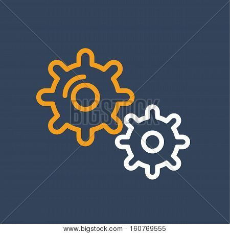gears cogs business element design logo icon vector stock