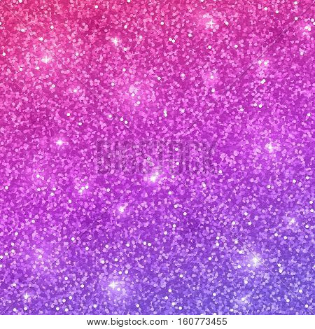 Sparkling glitter background with pink violet gradient. Vector. Vector