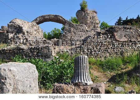 unique Philippi archaeological site in  Greece Europe
