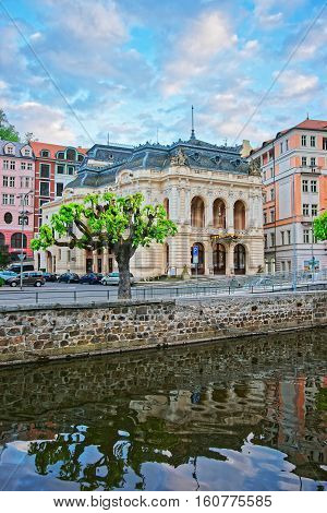 Opera House At Tepla River Of Karlovy Vary
