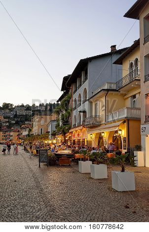 Cafes And Restaurants In Ascona Expensive Resort In Switzerland