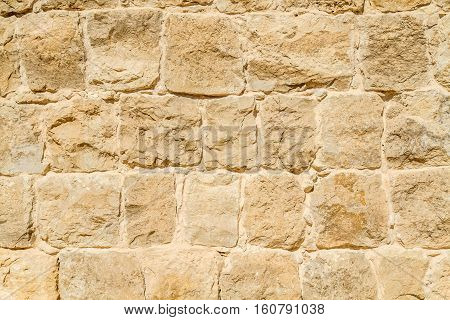 Background of stone wall in Shivta - ancient city in the Negev Desert Israel
