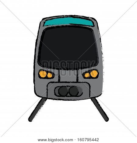 gray high speed train passenger rail road sketch vector illustration eps 10