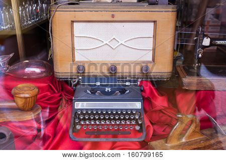 MELIDE SPAIN - AUGUST 14: Old typewriter Olivetti studio 46 on August 14 2016