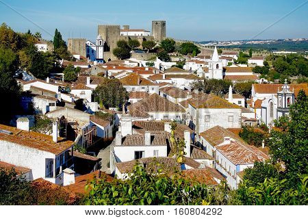 Obidos, Portugal, November 16, 2016: The medival city of Obidos in Portugal.