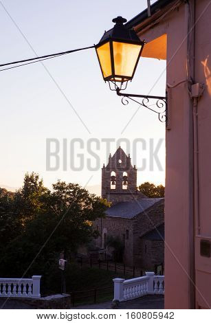 View of the Parish Church of Santa Maria Magdalena of Riego de Ambros