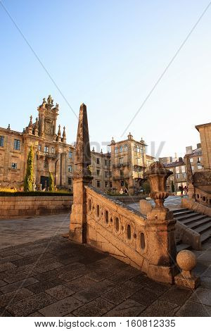 SANTIAGO SPAIN - AUGUST 17: Monastery of San Martin Pinario on August 17 2016