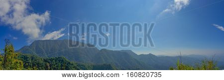 Panorama of mountains Phu soi dow in thailand