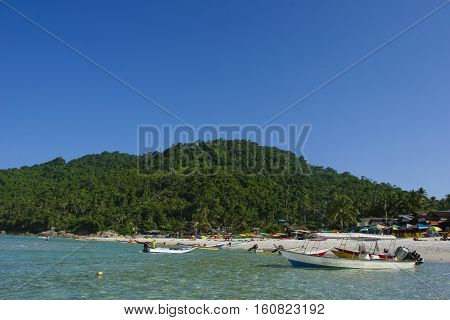 Beautiful scene at Perhentian Kecil Island beach Terengganu Malaysia.