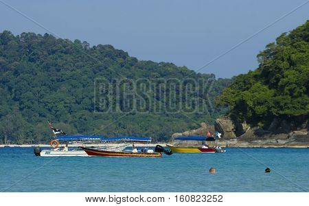 Beautiful scene at Perhentian Kecil Island Terengganu Malaysia.