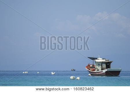 Fisherman boat at Perhentian Island Terengganu Malaysia.