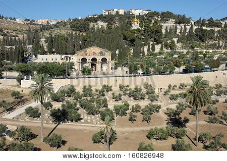 The holy places of the three religions in Israel - Kidron Valley and the Mount of Olives