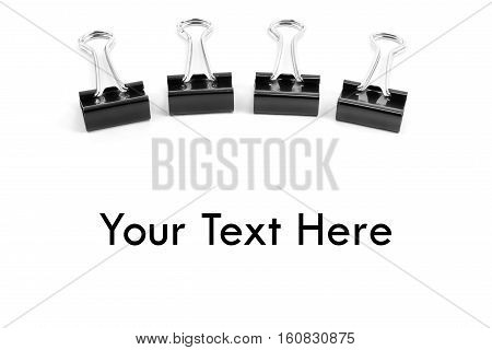 Binder clip Paper clip isolated on white background