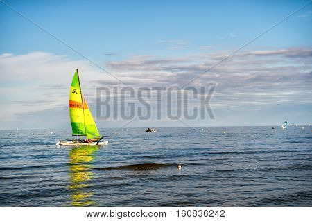 Yacht Or Sailing Boat Sails