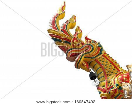 Naga or Serpent King statue in buddhist temple