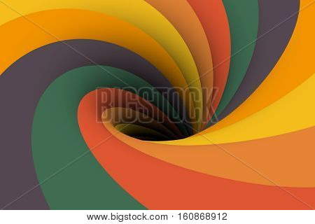 colorful whirlpool black hole background 3d illustration