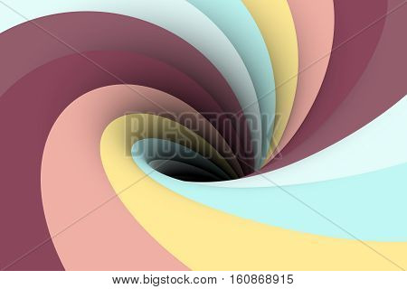 colorful hollow black hole background  3d illustration