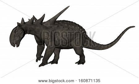 Sauropelta dinosaur isolated in white background - 3D render
