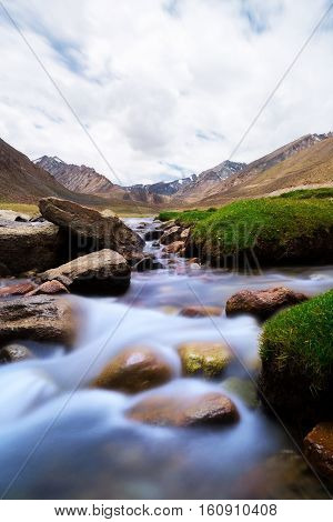 Natural landscape in Leh Ladakh Jammu and Kashmir India
