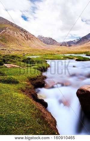 Natural landscape in Leh Ladakh Jammu and Kashmir India