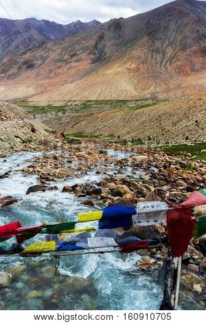Natural landscape in Leh Ladakh Jammu and Kashmir India