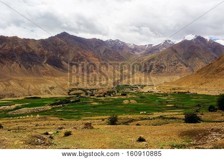 Natural landscape in Leh Ladakh Jammu and Kashmir India