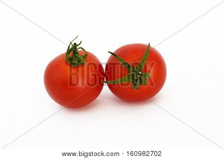 On white & copy space fresh healthy cherry tomatoes stock pictures