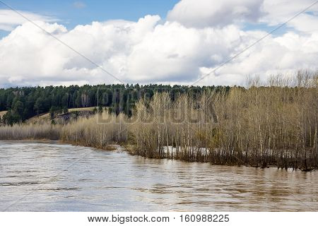 The spring flood on the river Berd