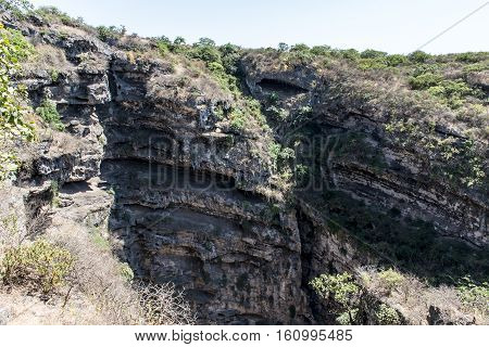 big natural sinkhole in oman Dofar mountains region salalah tawi atayr attair
