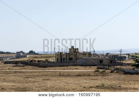 Village houses Dofar Mountains region in the Sultanate of Oman