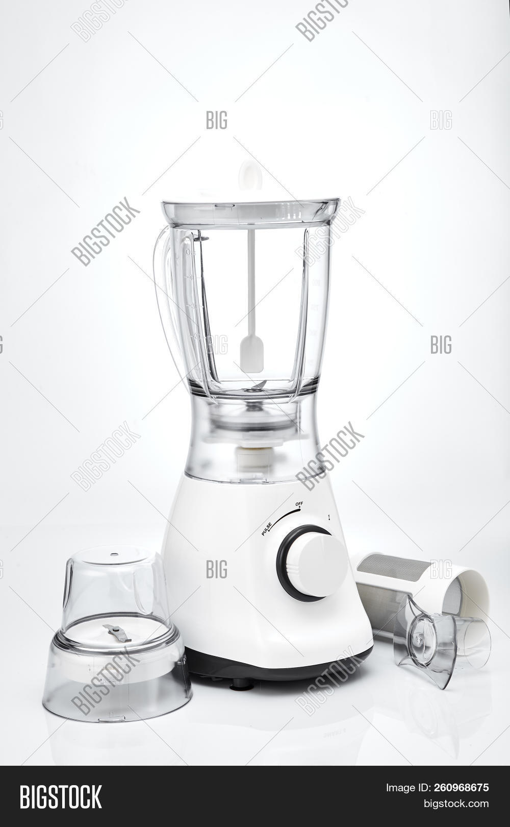 Blender White Electric Image Photo Free Trial Stock Blender Empty White Electric Juice On A Background