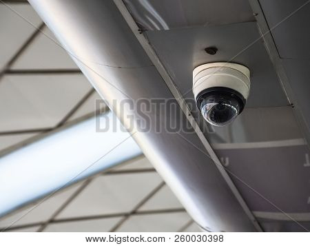 Cctv Security Camera Installed In Airport And Subway For Security Guard Monitoring And Surveillance 