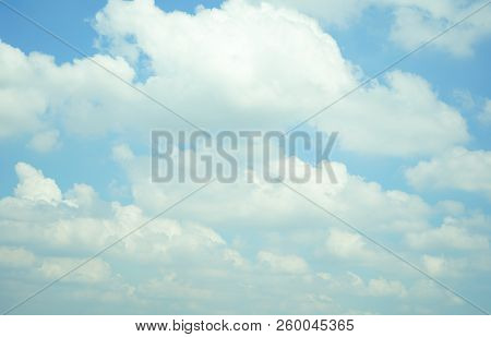 Air Clouds In The Blue Sky.