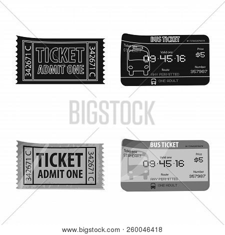 Vector Illustration Of Ticket And Admission Icon. Set Of Ticket And Event Stock Vector Illustration.