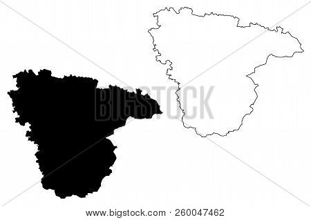 Voronezh Oblast (russia, Subjects Of The Russian Federation, Oblasts Of Russia) Map Vector Illustrat