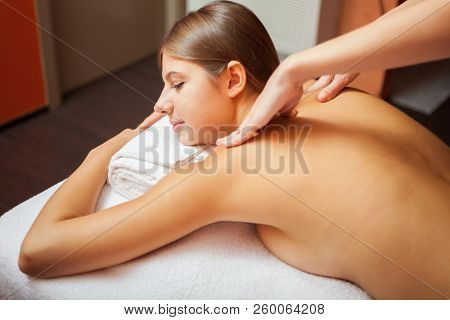Beautiful woman having a massage