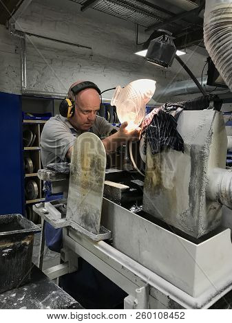 In The Cutting And Sculpting Department Of The House Of Waterford Crystal In Ireland