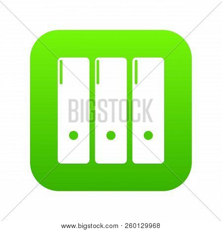 Office Folder Icon Green Isolated On White Background