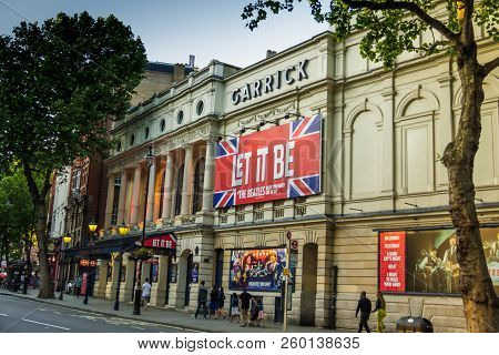 London, Uk - June 7, 2015: The Garrick Theatre In The City