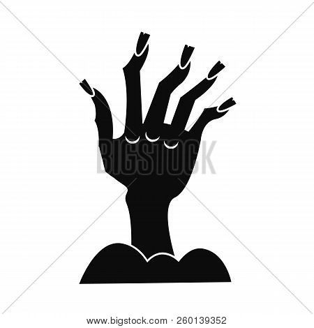 Zombie Hand Icon. Simple Illustration Of Zombie Hand Icon For Web Design Isolated On White Backgroun