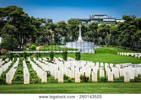 Phaleron War Cemetery in Athens, Greece.