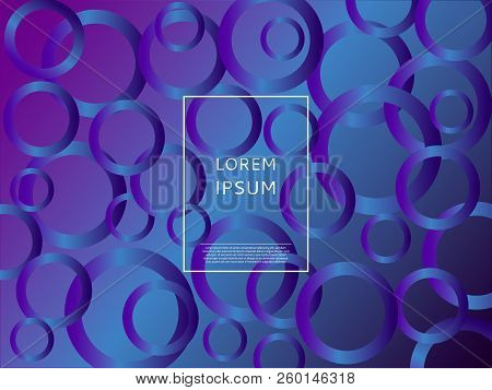 Abstract Dark Blue And Violet Background. Round Shape On Blue Background. Vector Illustration.