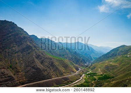 Mountain Landscape Of Alamut Mountain Range In Alamut Region In The South Caspian Province Of Daylam