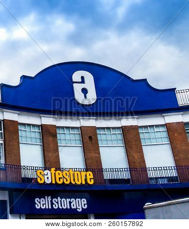 London,uk - June 9, 2015: Safestore Self Storage At Pentonville Road. Specialising In All Types Pers