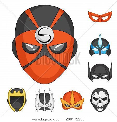Vector Design Of Hero And Mask Icon. Collection Of Hero And Superhero Vector Icon For Stock.
