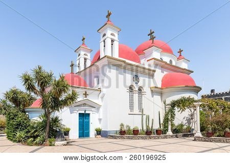 Greek Orthodox Monastery Of The Twelve Apostles In Capernaum (cafarnaum) Located On The Coast Of The