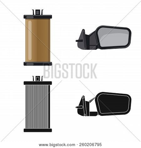 Vector Illustration Of Auto And Part Logo. Set Of Auto And Car Stock Vector Illustration.